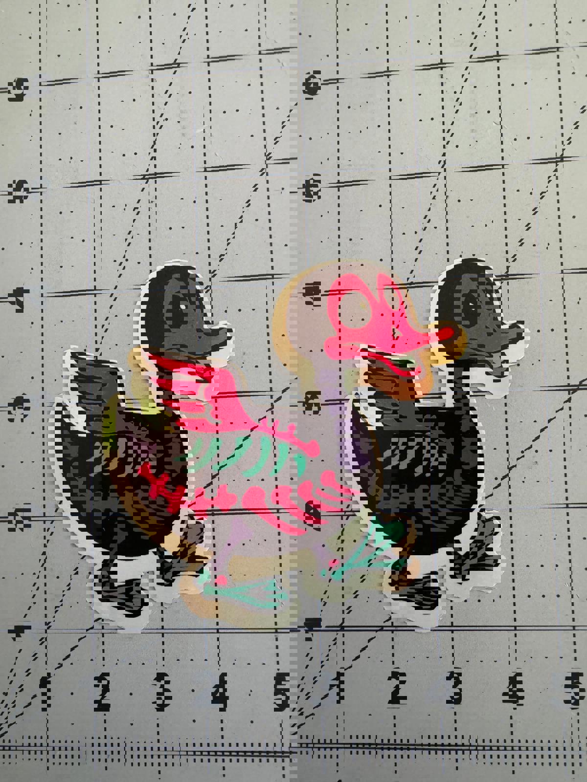 Quack to the Bone – Holographic Duck Skeleton Sticker | Salacious Stickers x Syd’s Collection