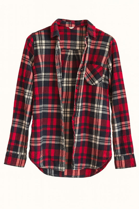 “Owlsbarf” Upcycled Flannel – Woolrich Women’s Small | April 25th Flannels