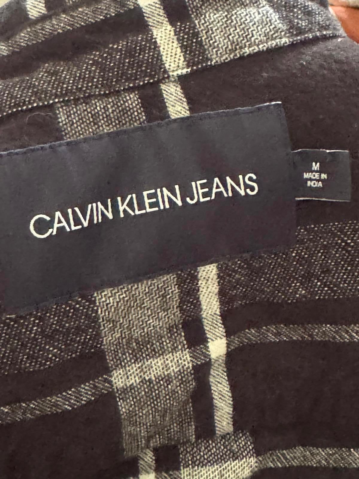 Keep Gettin’ Lucky Skull Calvin Klein Medium Upcycled Plaid April 25th Flannels