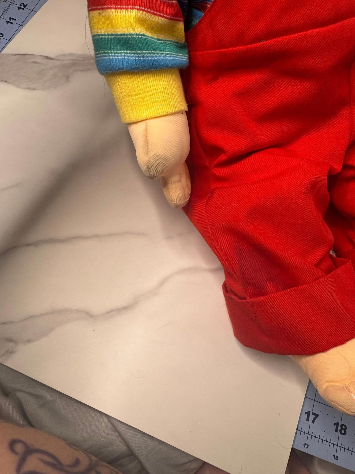 Vintage 1980s My Buddy Doll – Classic Red Overalls u0026 Rainbow Shirt