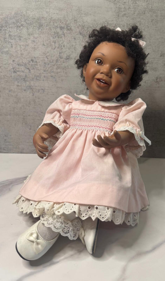 Vintage Ashton Drake “Brianne – Sunday Best” Doll – Lacy Pink Perfection with a Side of Sass