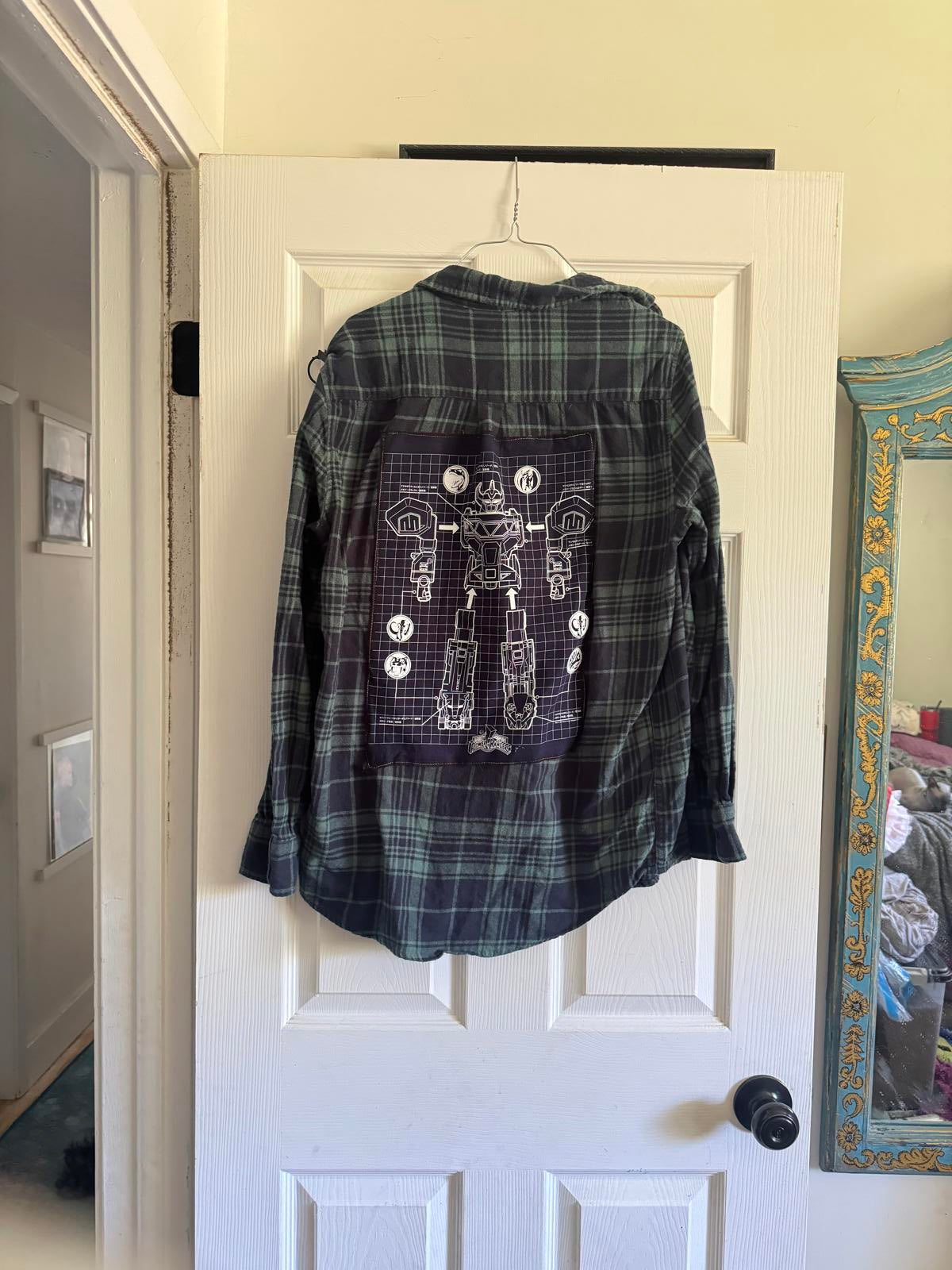 Power Rangers Megazord Blueprint Upcycled Chaps M April 25th Flannels
