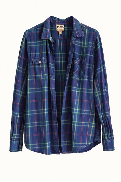 “Dialogue” Upcycled Flannel – Eddie Bauer Men’s Medium | April 25th Flannels