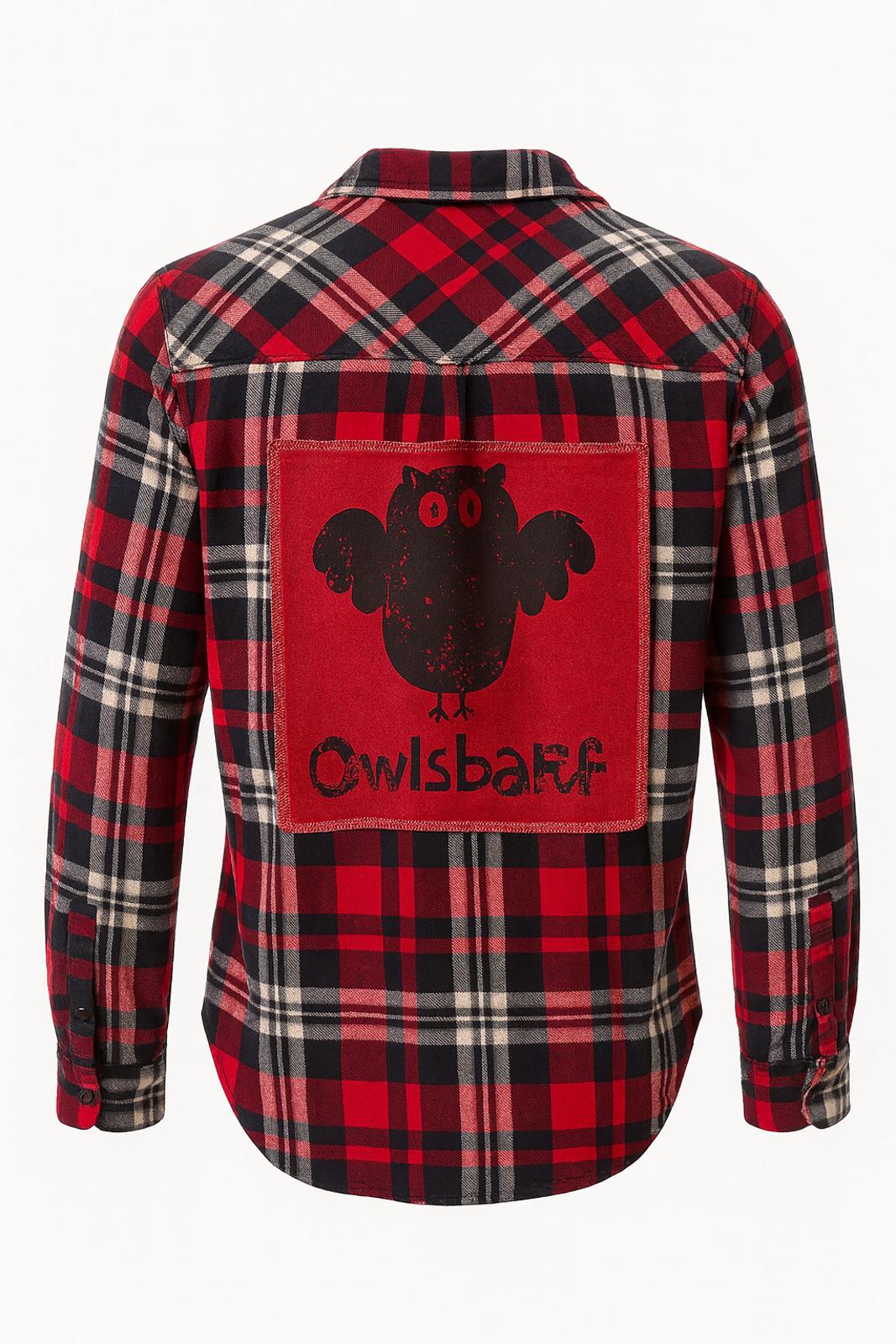 “Owlsbarf” Upcycled Flannel – Woolrich Women’s Small | April 25th Flannels