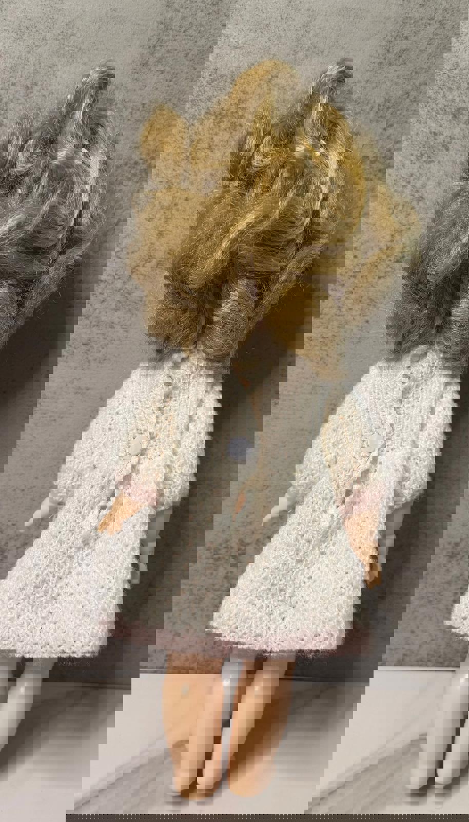 Effanbee Doll in Hand-Knit Dress – Vintage Sweetheart with Big Eyes u0026 Bigger Energy