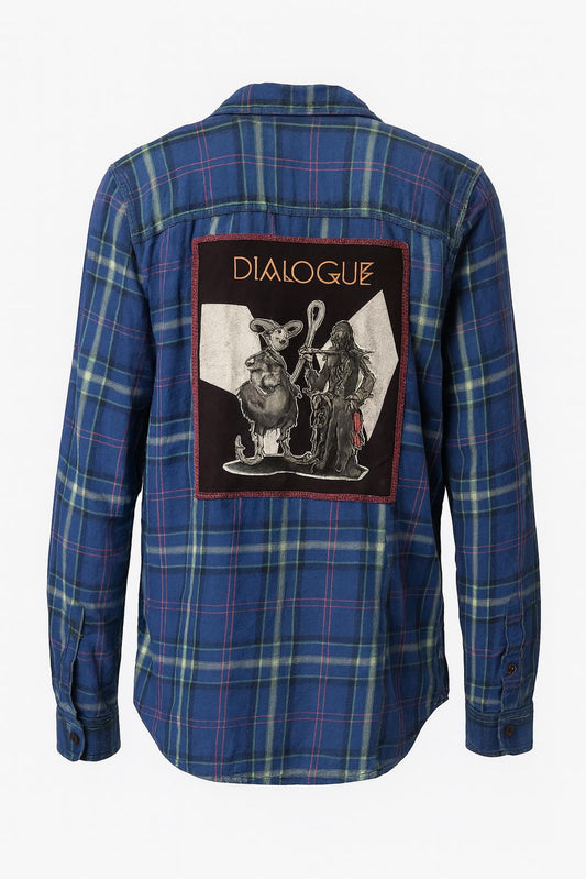 “Dialogue” Upcycled Flannel – Eddie Bauer Men’s Medium | April 25th Flannels