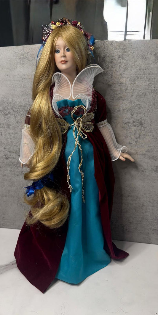 Vintage Ashton Drake Rapunzel – Princess Collection Porcelain Doll with Original Gown