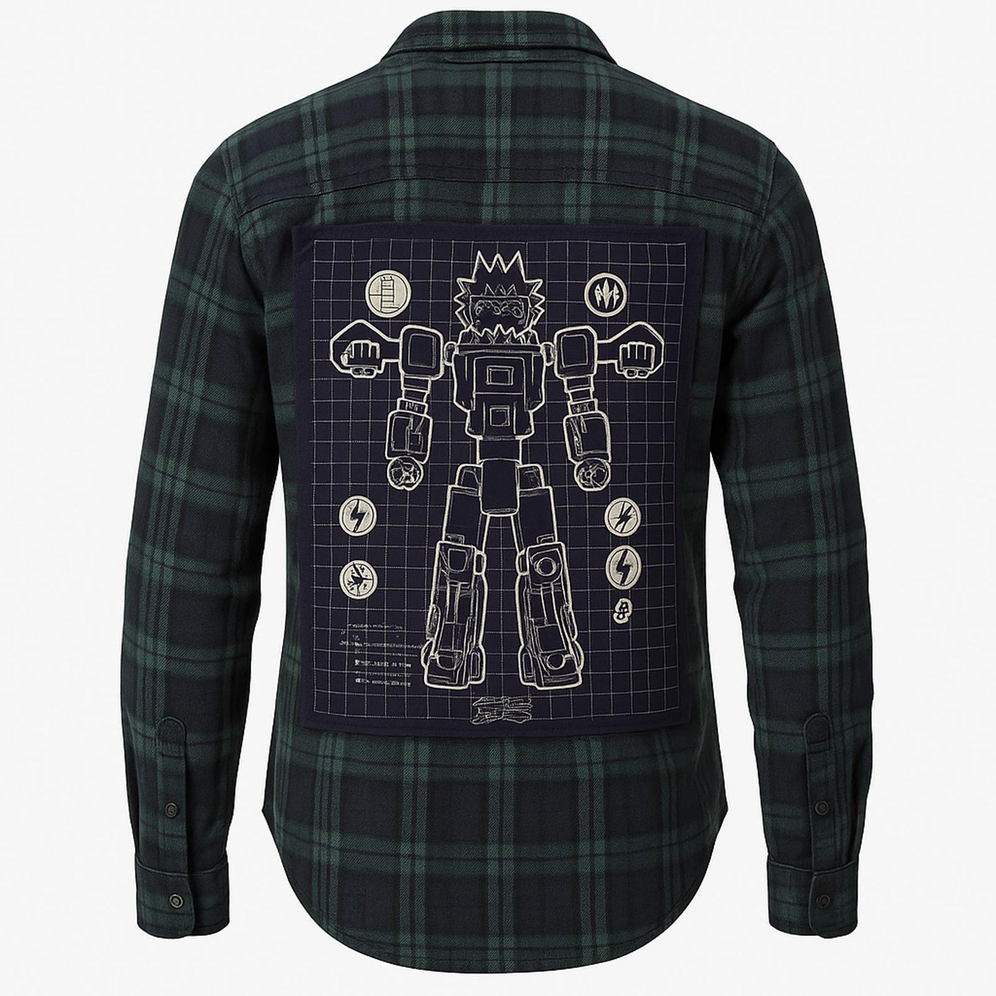 Power Rangers Megazord Blueprint Upcycled Chaps M April 25th Flannels