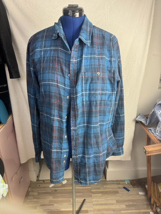 April 25th Flannel Pink Floyd Hurley Upcycled Streetwear Fall Festival Layer