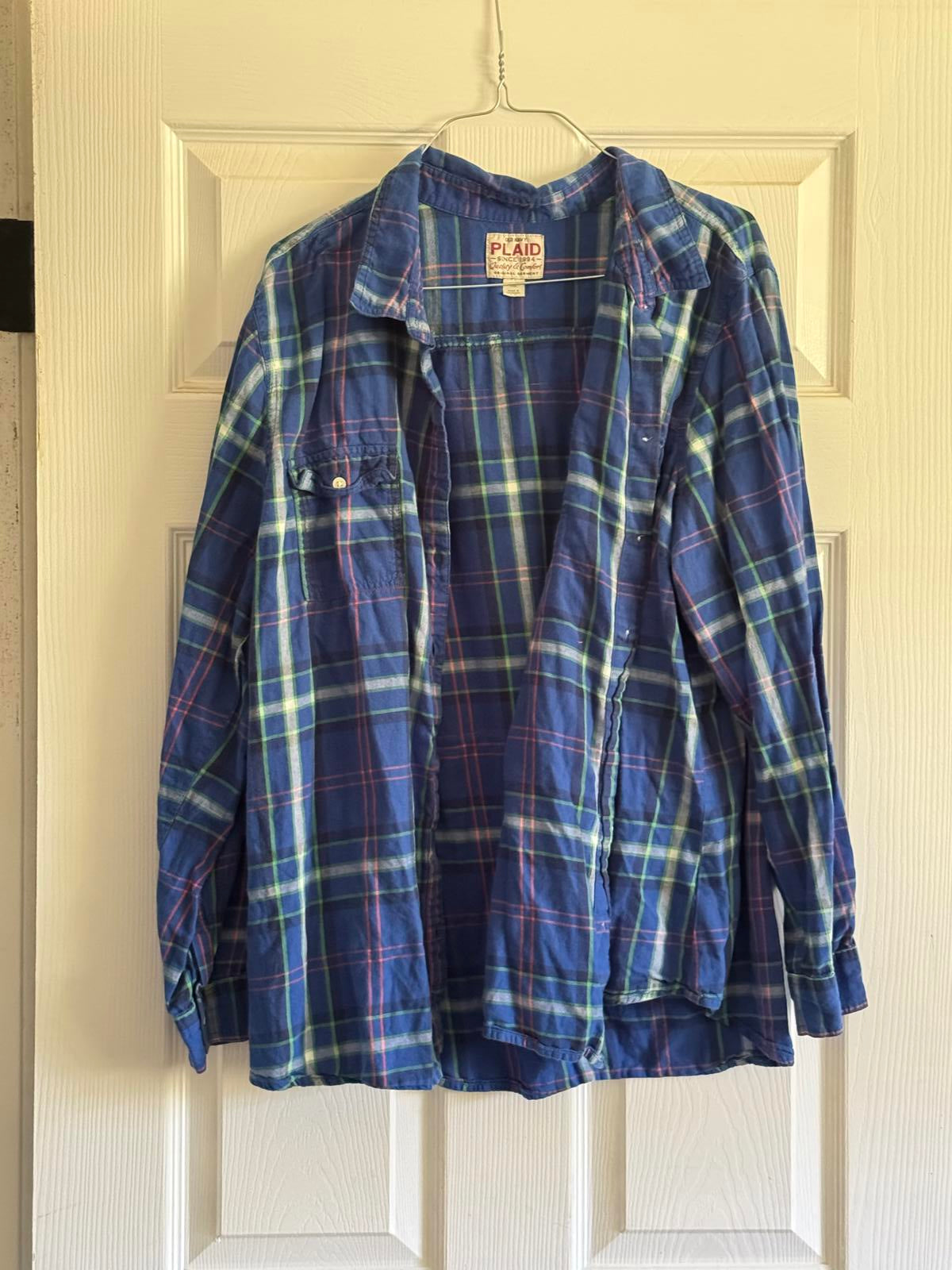 “Dialogue” Upcycled Flannel – Eddie Bauer Men’s Medium | April 25th Flannels