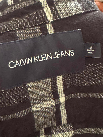 Keep Gettin’ Lucky Skull Calvin Klein Medium Upcycled Plaid April 25th Flannels