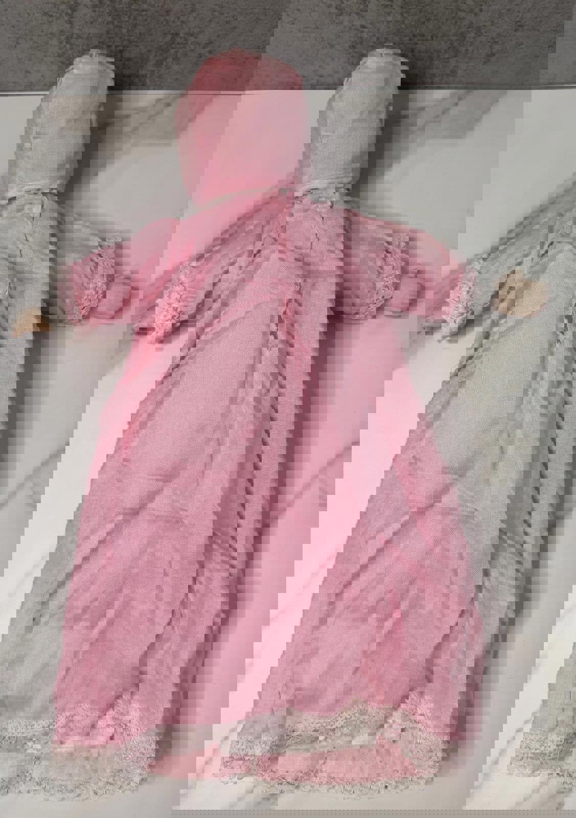 Creepy Composition Baby Doll – Changing Faces, Pink Gown u0026 Lifeless Charm