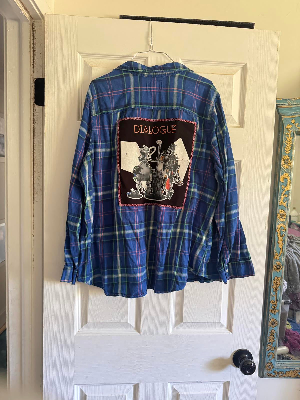“Dialogue” Upcycled Flannel – Eddie Bauer Men’s Medium | April 25th Flannels