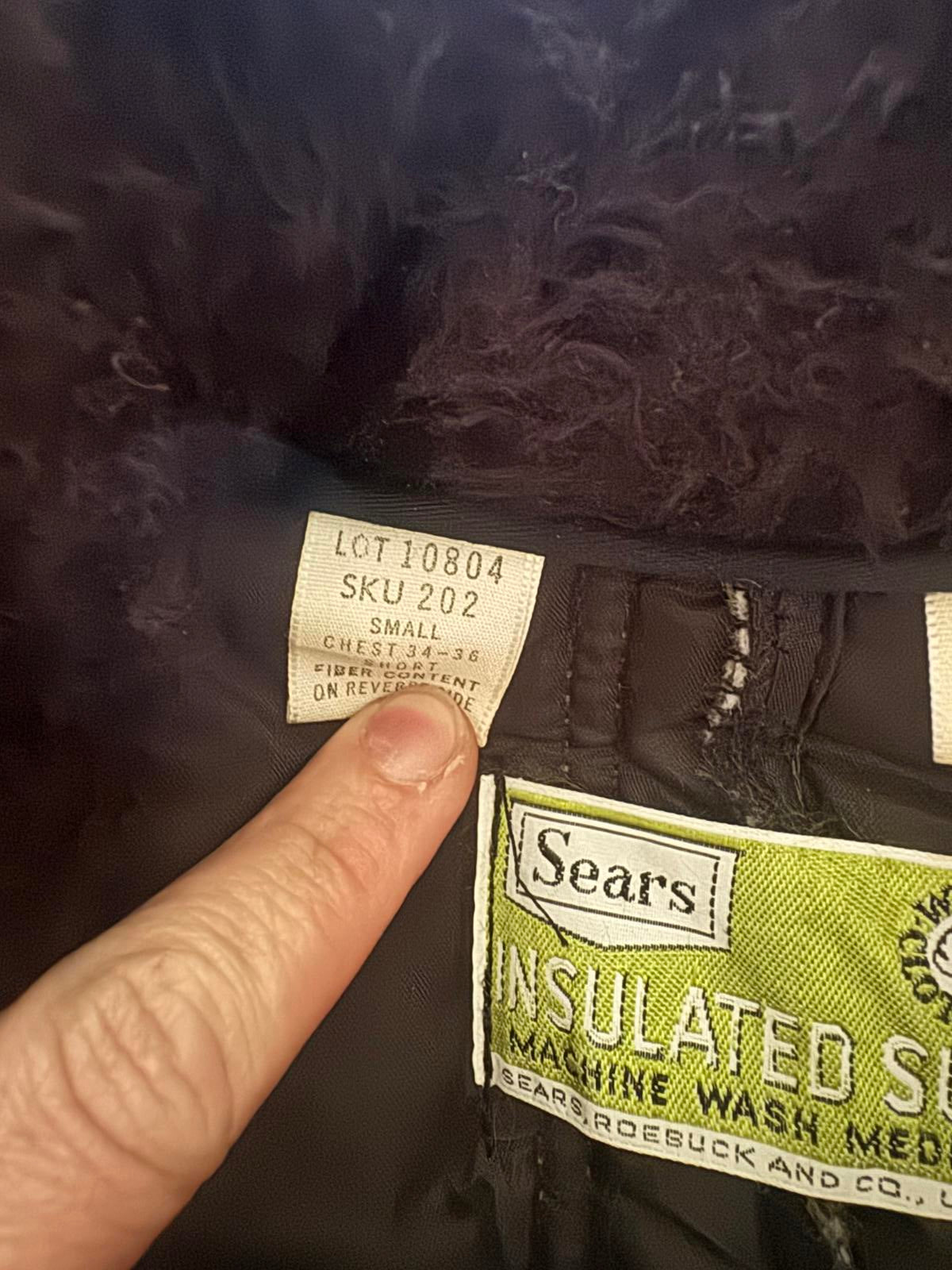 Vintage 1970’s Sears Cold Weather Coverall Faux Fur Belted Military Workwear