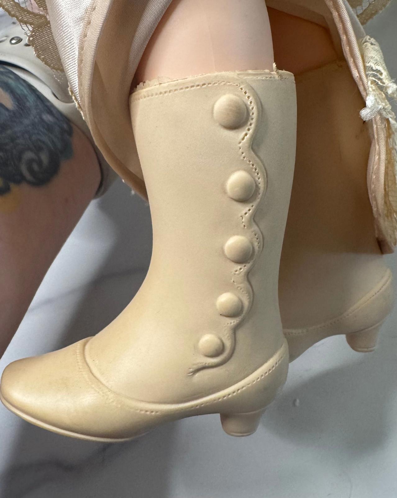 Vintage Furga Italian Made 18” Sleepy Eye Doll – Victorian Lace Outfit u0026 Hat