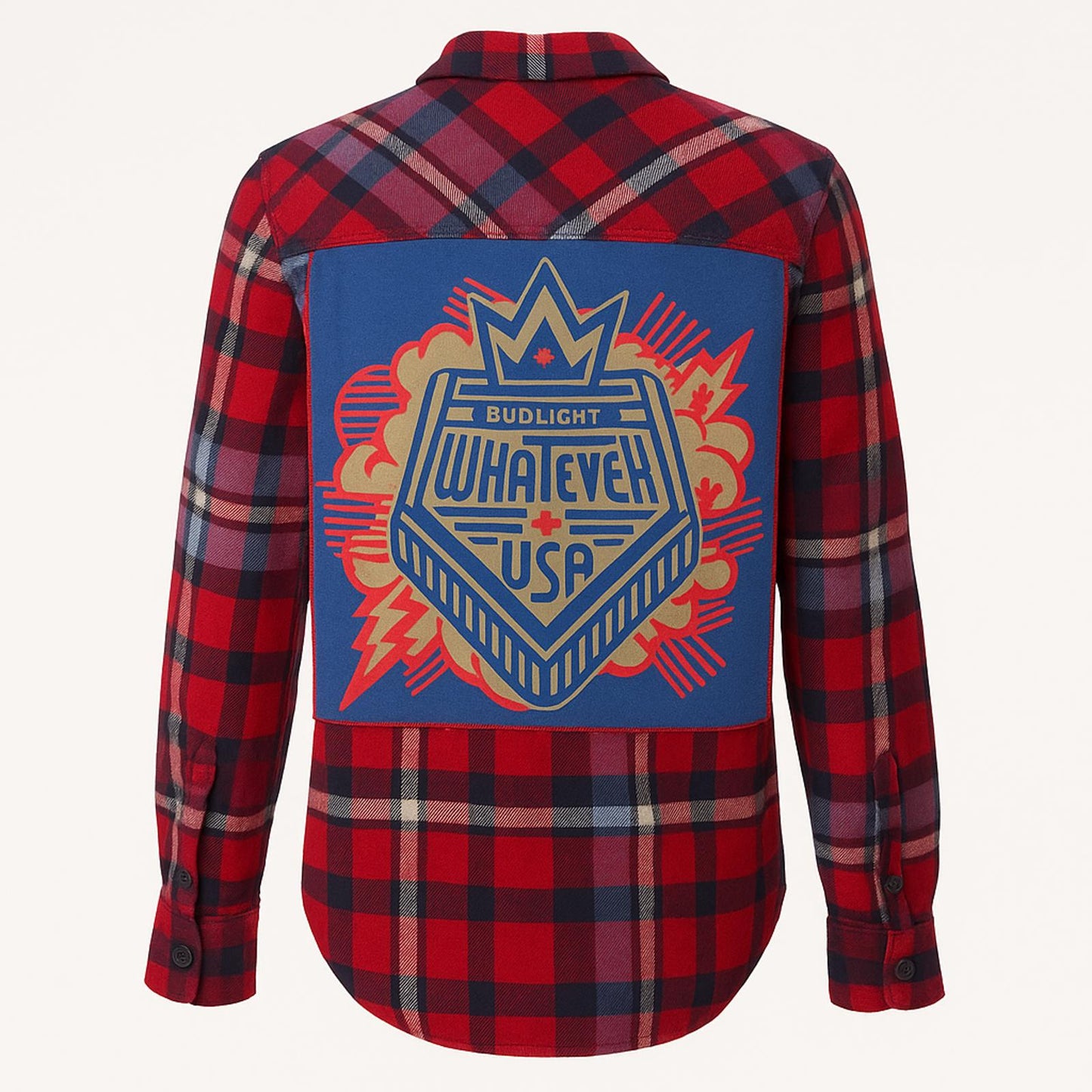 Bud Light “Whatever USA” Upcycled Flannel – American Eagle Women’s Small