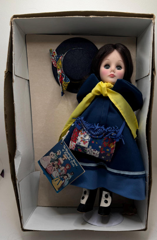 Effanbee Mary Poppins 1982 Collectors Storybook Plastic Doll Complete With Box Full Outfit Bag Wrist Tag And Stand Near Perfect Condition